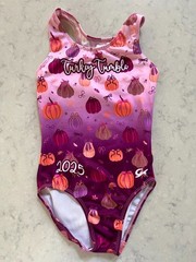 GK girl’s leotard in fall colors (Size CL)
