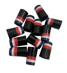 12 Pack USA Designer Ferrules Red White Blue Fits .355 and .370 Irons READ
