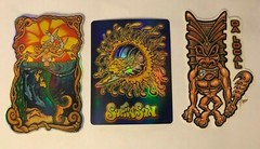 Drew Brophy Surf Artist 2002 Vintage Stickers Surfin Sun Mermaid Da Local Tiki