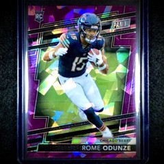2024 Panini The National VIP Rome Odunze Gold RC Rookie Purple Cracked Ice /49