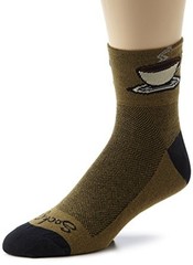 Socks – SockGuy – 3″ Classic Java L/XL Brown Coffee Cycling/Running NEW
