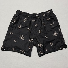 RVCA Yogger Shorts Mens Medium Black Floral Print Mesh Lined Elastic Waist