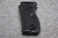 WALTHER P38 CUSTOM MADE TURKISH BLACK WALNUT WOOD GRIPS «CHECKERED» W/SCREW& NUT
