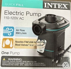 NEW- Intex Quick Fill Electric Air Pump 110-120V AC Inflates & Deflates Mattress