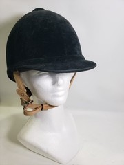 Charles Owen Showjumper 2000 Velvet Riding Helmet Black 7 1/8