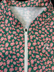 Rhoback Women’s XL Sleeveless Quarter Zip Golf Top Floral Performance Shirt