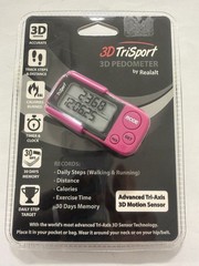 Realalt 3D TriSport Pink Walking Pedometer Track Steps Distance & Calories NEW