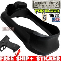 STEEL CITY ARSENAL for GLOCK 19 23 GEN 5 V2 ENHANCED MAGWELL BLACK Billet ALUMIN