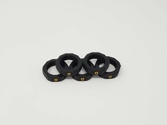 (5) Lee/RCBS/Hornady/Redding Plastic Reloading Die Rings Black with Brass Screw