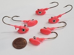 Stand Up Jig Heads Bass Walleye Fishing Lure 1/4, 1/8 oz 6 per pack Erie Dearie