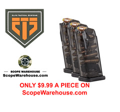 3 PACK ETS Glock 26 G26 Gen 1-5 9mm 10 Round MAGAZINE Carbon Smoke SMK-GLK-26