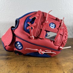 Wilson A200 All Position T-Ball 10 Inch Glove Red And Blue 2-6 Year Olds NEW RHT