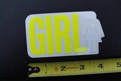 GIRL Chocolate Skateboards Clear Yellow White OG Z59B Skateboarding STICKER