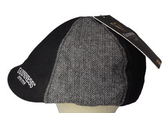 Guinness Grey Black Wool-blend Newsboy Cap Hat Eight-panel Design Ivy Cap