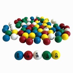 Yuanhe 0.8 Inch Bingo Balls for Jumbo Cages and 7/8 Inches, Multicolor
