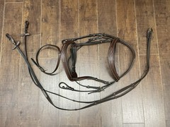Horze Sion Warmblood Leather Bridle w/ Reins Brown Anatomical Padded New With Tg