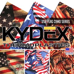 Infused KYDEX® Sheet – USA Flag Camo Series – (0.080 Gauge)
