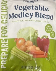 Augason Farms Vegetable Medley Blend Resealable, Dehydrated Emergency Food