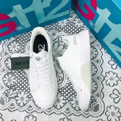 New G/FORE MEN’S G.112 Snow/Nimbus Golf Shoes White PU Leather Sneakers SZ 10-12