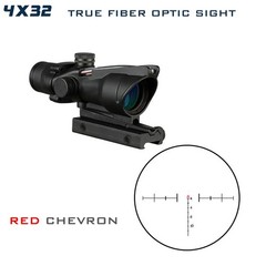 5X35 4X32 ACOG True Fiber Optic Red Green Cross Chevron Dot Tactical Sight Scope