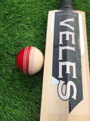 English Willow VELES SPORTS Cricket Bat Grade-1 ( Nature India)