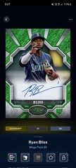 Topps Bunt Mega Pack ’25 Ryan Bliss Tier One Green Legendary DIGITAL