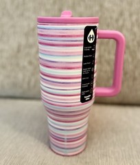 Hydrojug Scheels Traveler 40OZ Pink Horizon Striped Swirl Tumbler NWT FAST SHIP