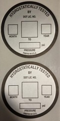 Hydrostatic Test Decal Sticker Hydro Paintball Tanks 4500 PSI 3000 PSI (2x)