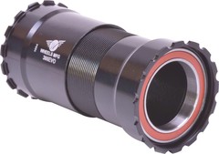 Wheels Manufacturing 386EVO Bottom Bracket, Angular Contact Bearings, Black Cups