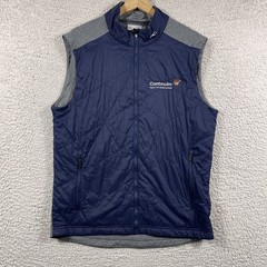 KJUS Retention Vest Mens 52 L Navy Gray Lightweight Zip Quilted Gray Golf Hybrid
