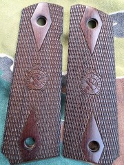 Springfield Full Size Government Thin replacement 1911 Pistol Grips Red Wood