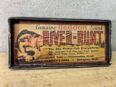 Heddon River-Runt Sign Lure Art Fishing Lure Vintage Fishing Lure