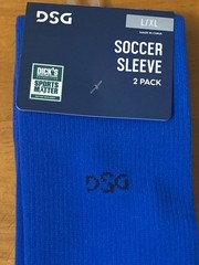 DSG Royal Blue Soccer Sleeve Size L/XL 2 Pairs NEW