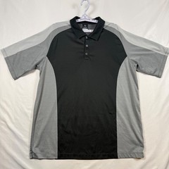 Nike Golf DRI-FIT UV Polo Shirt Men’s XXL Black Grey Short Sleeve Performance