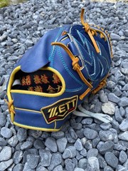ZETT PROSTATUS Softball Glove Right-Handed Blue Durable Model