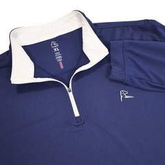 RHOBACK Men’s XL Navy Quarter Zip Performance Stretch Long Sleeve Golf Pullover