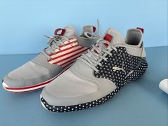 Mens 11.5 PUMA Ignite Golf Shoes PWRADAPT Patriotic Red White Blue Stars