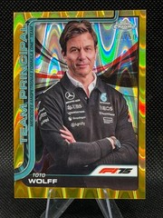 2025 Topps Chrome Formula 1 F1 Toto Wolff Gold Raywave 01/50