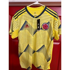 Adidas Colombia 2019 Home Soccer Jersey Yellow Navy DN6619 Mens XL New