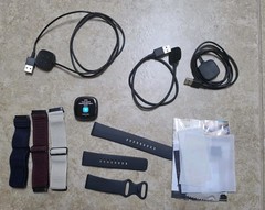 Fitbit Sense 2 Smartwatch Shadow Gray Bundle Chrg Cables, Bands Screen Protector