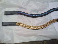 New Leather Crystal Browband Equestrian Brow-band Sizes 14″ to 18″ inch