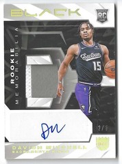 2021-22 Panini Black DAVION MITCHELL RPA Holo Gold /5 Rookie RC