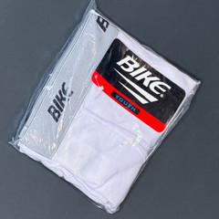 BIKE Youth, Compression Shorts, w/6 Pad Pockets, White. Size Youth Large