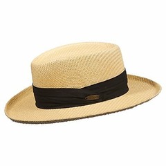Panama Jack Gambler Straw Hat – Lightweight, 3″ Big Brim, Inner Elastic
