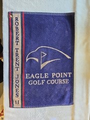 Pre Owned Eagle Point Golf Bag Towel 21″ X 15″ Robert Trent Jones CLBX