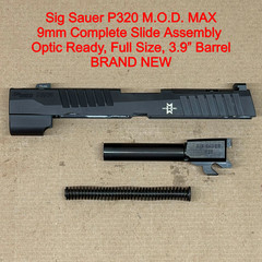 NEW Sig Sauer P320 MAX 9mm 3.9″ Comp Optics Ready XRAY3 Night OEM Slide Assembly
