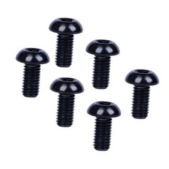 6PCS Titanium Bike Screw M5x10mm Bicycle Disc Brakes Rotor Bolts Torx T25 Black