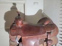 martin roping saddle for sale 17 inch seat