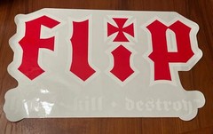 Vintage 90’s FLIP Skateboards HUGE 22” SHOP DEALER Decal Hate-Kill-Destroy