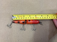 Creek Chub Jointed Pikie, Orange with Black Spots Color Fishing Lure